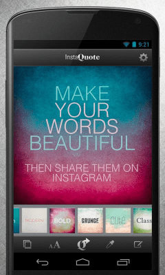 Screenshot of the application InstaQuote: add text to photos - #1