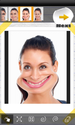 Screenshot of the application Funny Face Effects - #3
