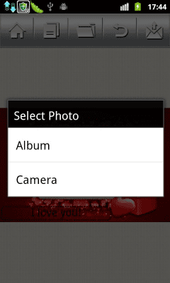 Screenshot of the application Photo postcards - #4