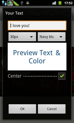 Screenshot of the application Photo postcards - #7