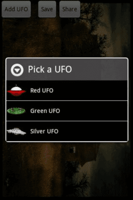 Screenshot of the application UFO Photo Bomb - #2