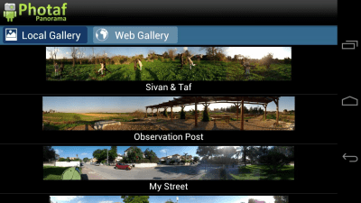 Screenshot of the application Photaf Panorama - #2