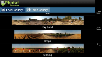 Screenshot of the application Photaf Panorama - #3