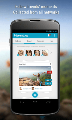 Screenshot of the application Moment.me - #4