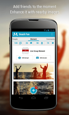 Screenshot of the application Moment.me - #6