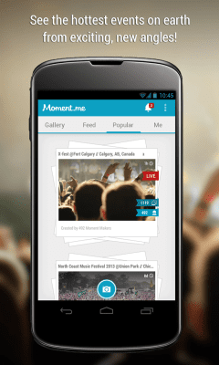 Screenshot of the application Moment.me - #7