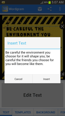 Screenshot of the application Wordgram (Instagram Text app) - #4