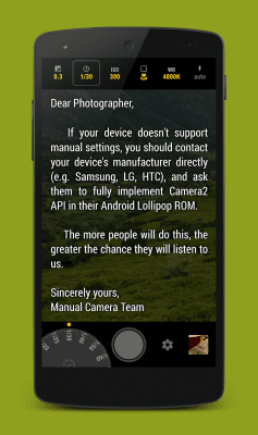 Screenshot of the application Manual Camera - #6
