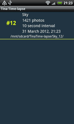 Screenshot of the application Tina Time-lapse - #3