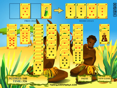 Screenshot of the application African Freecell - #1