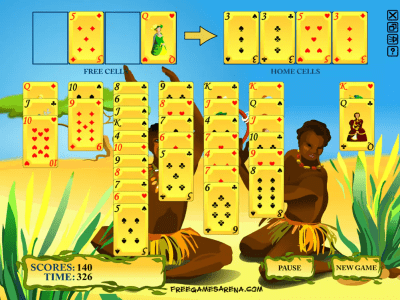Screenshot of the application African Freecell - #2