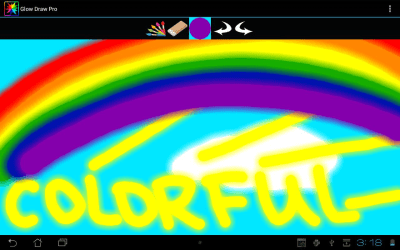 Screenshot of the application Glow Draw - #3