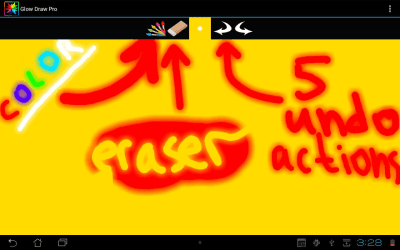 Screenshot of the application Glow Draw - #4