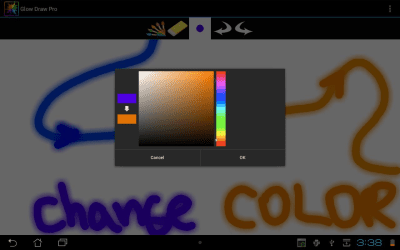 Screenshot of the application Glow Draw - #5