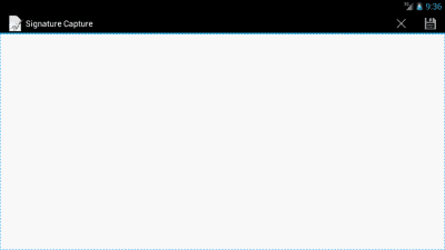 Screenshot of the application Signature Capture - #1