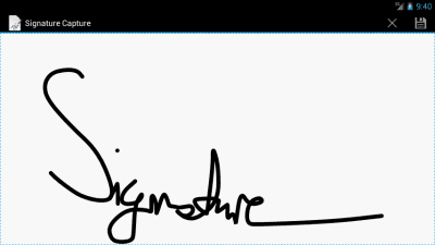 Screenshot of the application Signature Capture - #2
