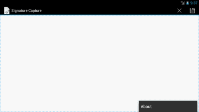 Screenshot of the application Signature Capture - #3