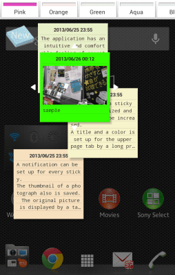 Screenshot of the application Sticky 2 - #4