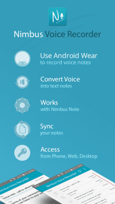 Screenshot of the application Nimbus Voice Recorder for Wear - #1