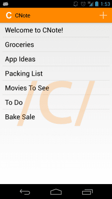 Screenshot of the application CNote - #1