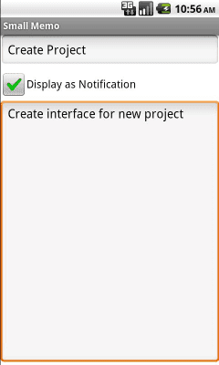 Screenshot of the application Small Memo - #3