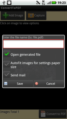 Screenshot of the application Convert To PDF Lite Version - #3