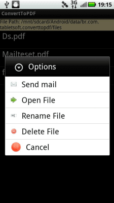 Screenshot of the application Convert To PDF Lite Version - #7