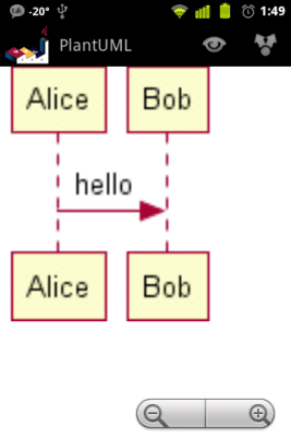 Screenshot of the application PlantUML for Android - #3