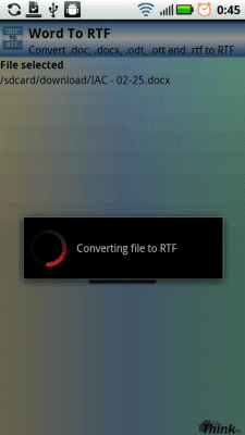 Screenshot of the application Word to RTF - #3