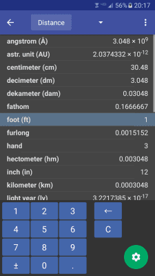 Screenshot of the application Convert Units - #1