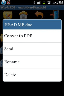Screenshot of the application Word to PDF Converter - #3