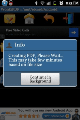 Screenshot of the application Word to PDF Converter - #4
