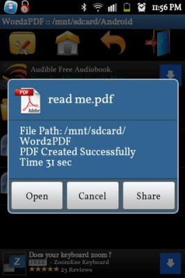 Screenshot of the application Word to PDF Converter - #5