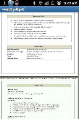 Screenshot of the application Word to PDF Converter - #6