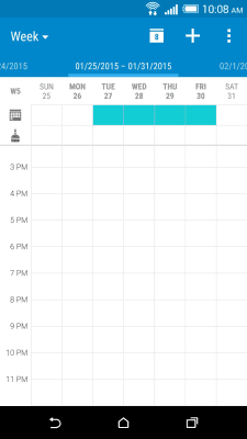 Screenshot of the application HTC Calendar - #2