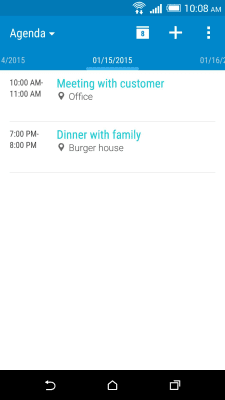 Screenshot of the application HTC Calendar - #4