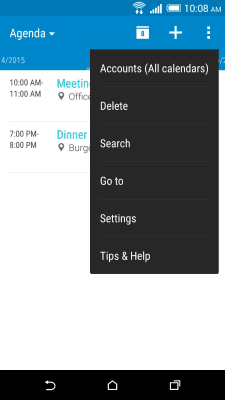 Screenshot of the application HTC Calendar - #6