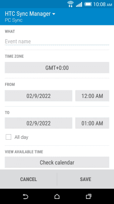 Screenshot of the application HTC Calendar - #7