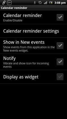 Screenshot of the application Calendar reminder - Smart - #3