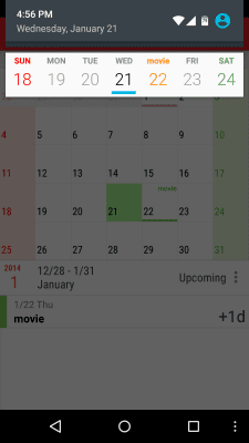 Screenshot of the application Calendar N - #5