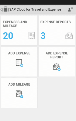 Screenshot of the application SAP Cloud for Travel & Expense - #1