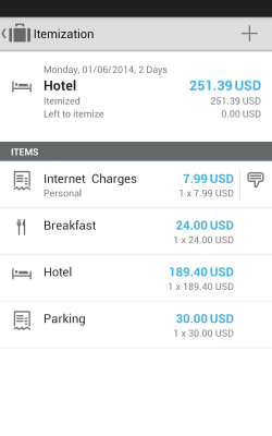 Screenshot of the application SAP Cloud for Travel & Expense - #6