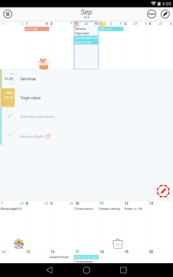 Screenshot of the application SolCalendar - Calendar / To do - #10