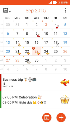 Screenshot of the application ASUS Calendar - #1