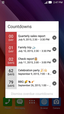 Screenshot of the application ASUS Calendar - #4