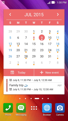Screenshot of the application ASUS Calendar - #5