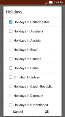 Screenshot of the application ASUS Calendar - #8
