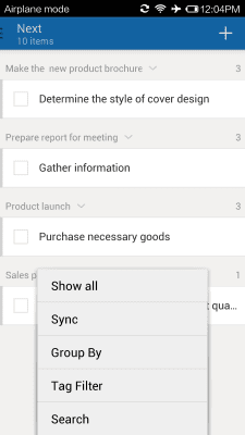 Screenshot of the application Doit.im for Android - #3