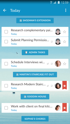 Screenshot of the application Wunderlist: to-do lists - #2