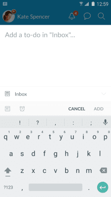 Screenshot of the application Wunderlist: to-do lists - #3